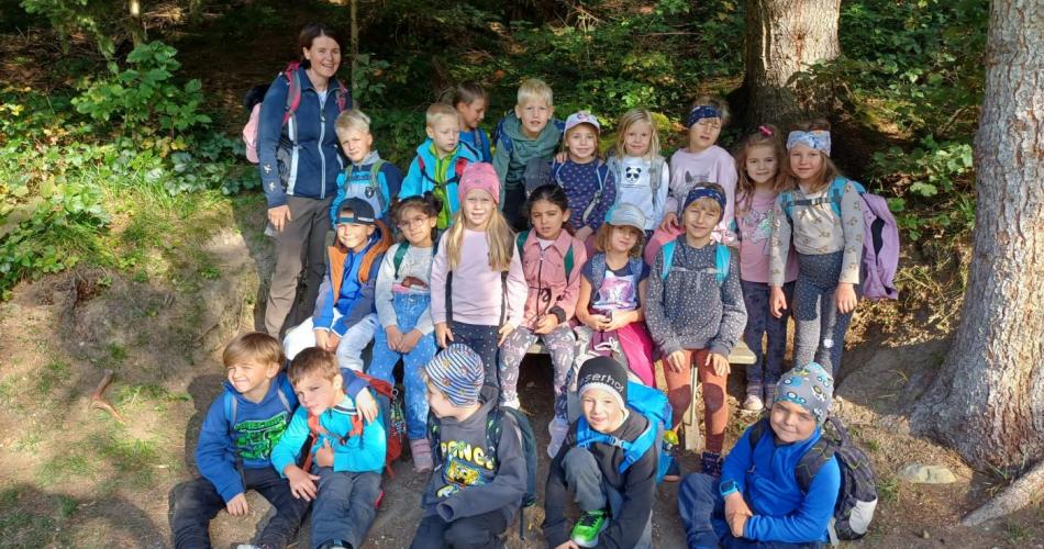 Die 1. Klasse beim Wandertag